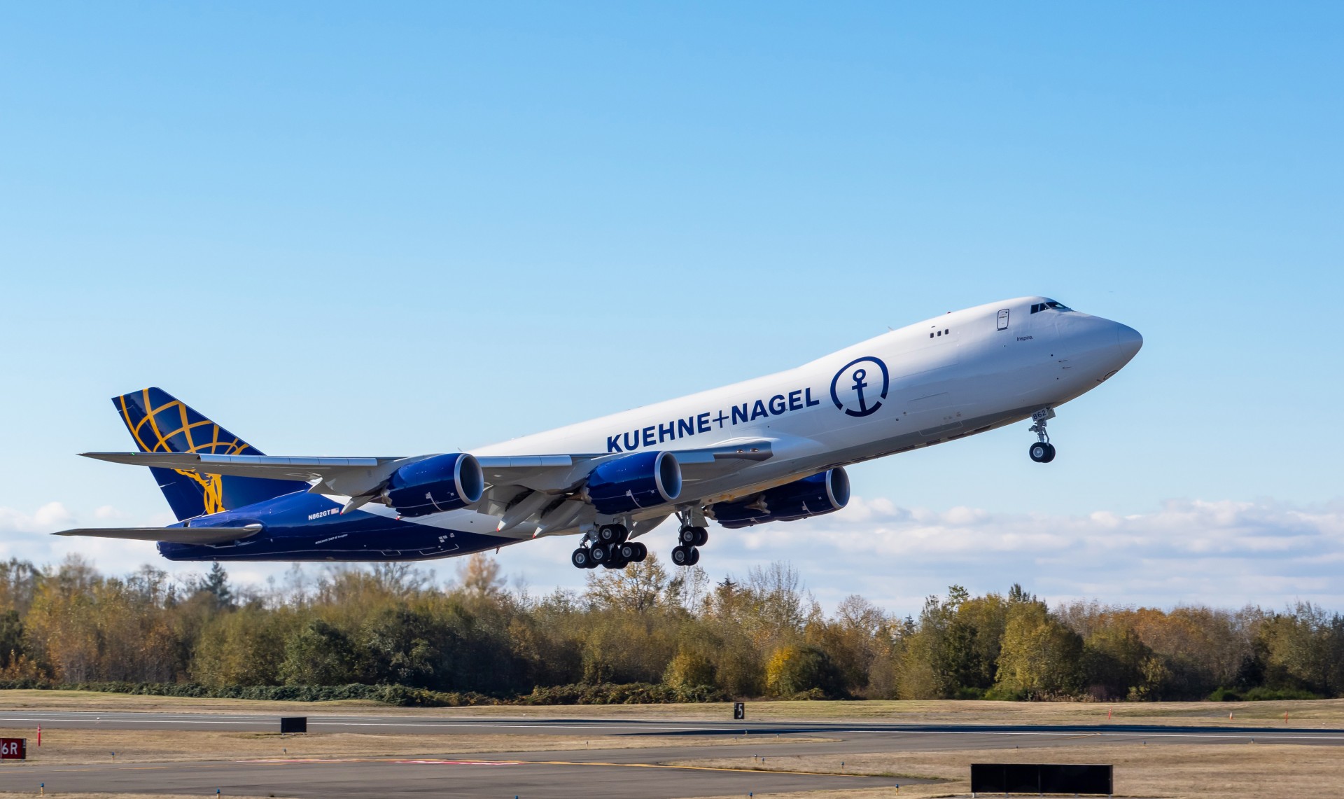 Kuehne+Nagel receives its first Boeing 7478 Freighter “Inspire.” from